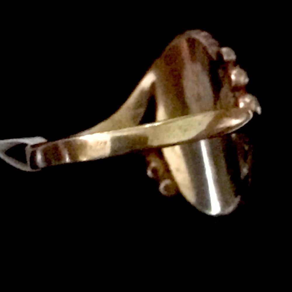Vintage Copper Mother of Pearl Ring Size: 6 - Picture 4 of 5